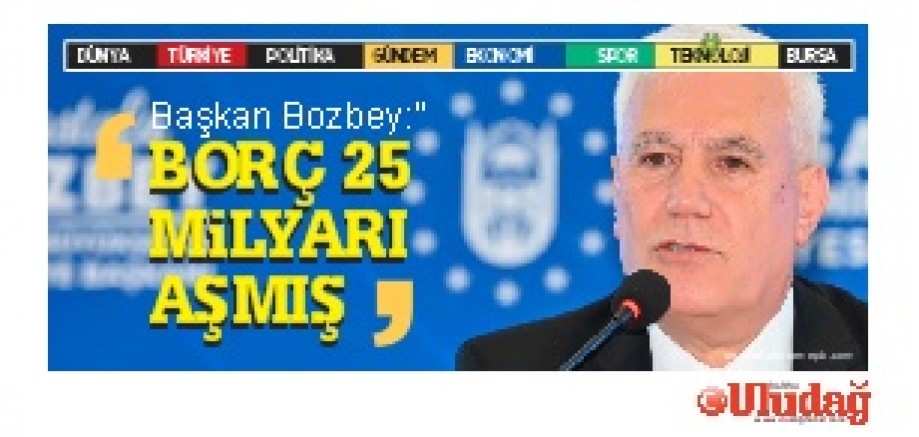 Başkan Bozbey, “Borcun 25 milyarı aştığını görüyoruz”