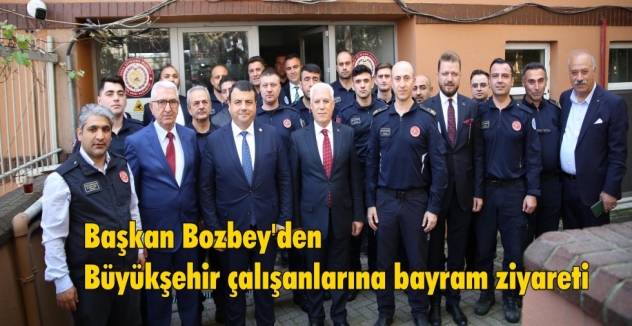 Başkan Bozbey'den Büyükşehir çalışanlarına bayram ziyareti