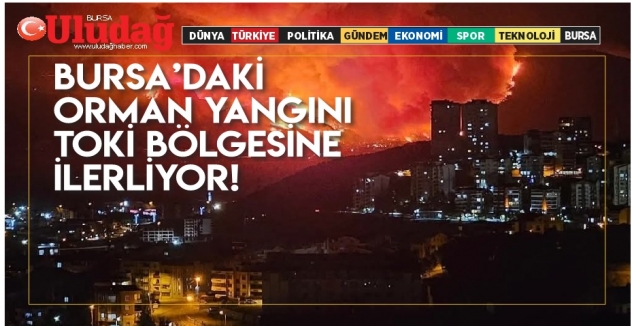 Bursa’daki orman yangını TOKİ bölgesine ilerliyor