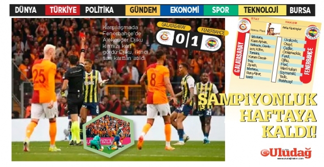 Galatasaray - Fenerbahçe maçı sonucu: 0-1