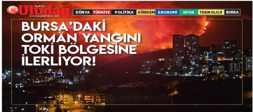 Bursa’daki orman yangını TOKİ bölgesine ilerliyor