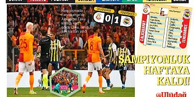 Galatasaray - Fenerbahçe maçı sonucu: 0-1